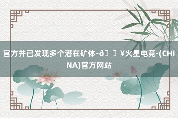 官方并已发现多个潜在矿体-🔥火星电竞·(CHINA)官方网站