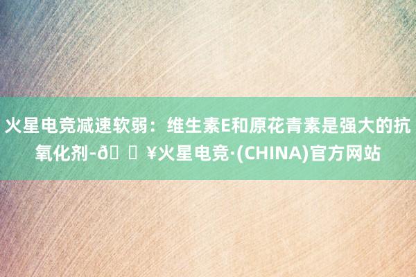 火星电竞减速软弱：维生素E和原花青素是强大的抗氧化剂-🔥火星电竞·(CHINA)官方网站